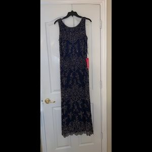 Pisarro Nights beaded evening gown